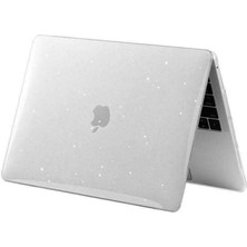 Arabulalaca Apple MACBOOK Pro 13' A2338 M2 Işlemcili Kristal Şeffaf Simli Kılıf