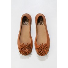 Bueno Shoes Taba Deri Kadın Düz Babet