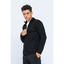 Cekmon Fermuarlı Cepli Erkek Triko Hırka