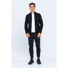 Cekmon Fermuarlı Cepli Erkek Triko Hırka