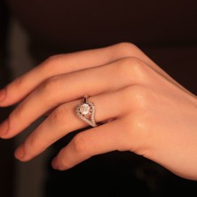 Adil İdil Kuyumculuk S Model Kıvrımlı Taşlı Yüzük