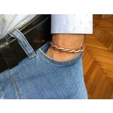 Rupen Kraft Bakır Kadın & Erkek Ayarlanabilir Kelepce Bileklik