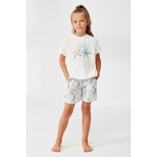 Nautica G333 Kız Çocuk Şortlu Pijama Takımı