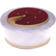 Berat Sarık - Imam Sarığı - Saten Lüks Çapraz Sarım - 60 Numara