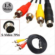 BK Teknoloji 1.5 Metre S-Video 7 Pin To 3 Rca Video Kablosu