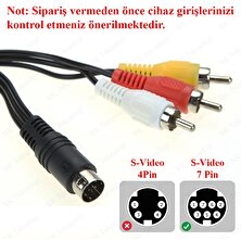 BK Teknoloji 1.5 Metre S-Video 7 Pin To 3 Rca Video Kablosu