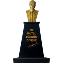 Panapole Atatürk Büstü (60 cm Fiber)+ Kaide (100 cm)+ Alt Tabla Ilkokul Modeli