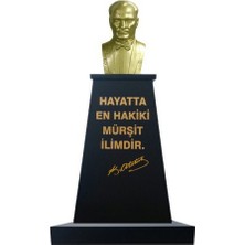 Panapole Atatürk Büstü (85 cm Alüminyum)+ Kaide (120 cm)+ Alt Tabla Lise Modeli