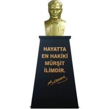Panapole Atatürk Büstü (85 cm Alüminyum)+ Kaide (120 cm) Lise Modeli