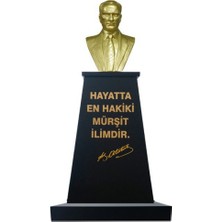 Panapole Atatürk Büstü (100 cm Alüminyum)+ Kaide (120 cm)+ Alt Tabla Lise Modeli