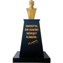 Panapole Atatürk Büstü (70 cm Fiber)+ Kaide (120 cm)+ Alt Tabla Lise Modeli
