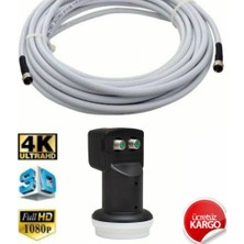 Next Full Set Next Çanak 70 cm 4K +Çanak Anten Ayagı +4 K LNB+10METRE Kablo+4k HDMI Kablo