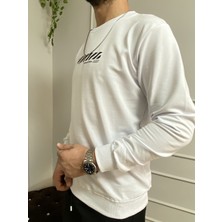 Bittibitti Beyaz Baskılı Sweatshirt