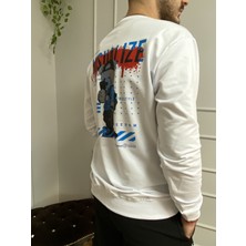 Bittibitti Beyaz Baskılı Sweatshirt