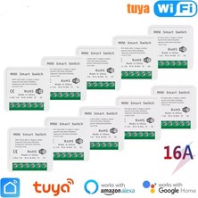 Tuya Destekli Akıllı Wifi 16 AMPER10 Adet Işık Piriz Röle Anahtar Zamanlama ve Uzaktan Kontrol