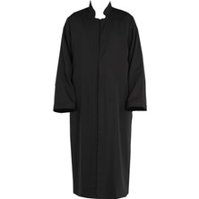 Berat Sade Cübbe - Imam Cübbesi - Namaz Kıyafeti - Siyah Renk - 3 Numara