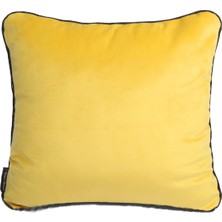 Ju Yaratıcı Tasarım Biyeli Kırlent Yastık Kılıfı Hardal  44 x 44 cm