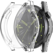 Basias Huawei Watch Gt3 46MM Uyumlu Önü Kapalı Silikon Ekran ve Kasa Koruyucu Kılıf