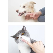 Optana Kedi ve Köpek Parmak Diş Fırçası Saklama Kutulu Kolay Kullanımlı Evcil Hayvan Diş Bakım Fırçası