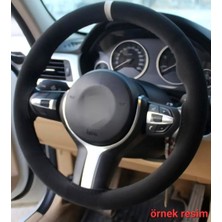 Asegaraj Vw Caddy 2004-2020 Dikmeli Direksiyon Kılıfı Alkantara Gri Yüzüklü