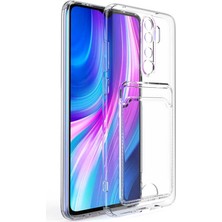 Kzy Xiaomi Redmi Note 8 Pro Kapak Kamera Korumalı Kartlıklı Şeffaf Silikon Kılıf
