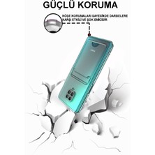 Case World Caseworld Xiaomi Redmi Note 9 Pro Kapak Kamera Korumalı Kartlıklı Şeffaf Silikon Kılıf