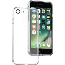 Case World Caseworld Apple iPhone 8 Kapak Kamera ve Mercek Korumalı  Şeffaf Silikon Kılıf