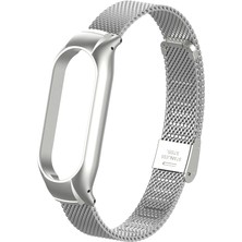 Kny Xioami Mi Band 7 Için Hasır Desenli Metal Kopçalı Kordon-Kayış