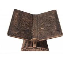 Berat Dergah Rahle - Masa Üstü Plastik Desenli Rahle - Bakır Renk - 2 Adet