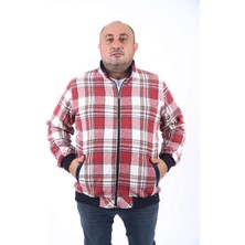 Starbattal Büyük Beden Dik Yaka Sweat Oduncu 22219-BORDO