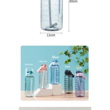 Tulip Kitchenware 2000ML Açık Taşınabilir Spor Fitness Uzay Bardağı Şeffaf Plastik Su Matarası (Yurt Dışından)