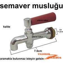 Yıldırım Nalbur Semaver Musluğu Küçük Tip Kırmızı 1/4 Giriş Çay Musluğu Çaycı