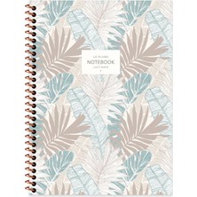 Keskin Color 16.5X22.5 Çizgili Defter La Plume Leaves - Mavi