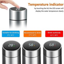 Xhang Akıllı Paslanmaz Çelik Termos Şişe Sıcaklık Ekran Vakum Şişeler Taşınabilir Seyahat Kahve Çay Thermos Термос 500ML | Vakumlu Şişeler Vetermoslar (Yurt Dışından)