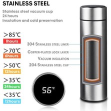 Xhang Akıllı Paslanmaz Çelik Termos Şişe Sıcaklık Ekran Vakum Şişeler Taşınabilir Seyahat Kahve Çay Thermos Термос 500ML | Vakumlu Şişeler Vetermoslar (Yurt Dışından)