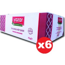 Yazar Tek Sargılı Kesme Küp Şeker 6 x 4 kg