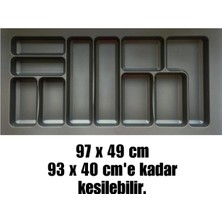 Anda Kaşıklık 97X49 Desenli Gri