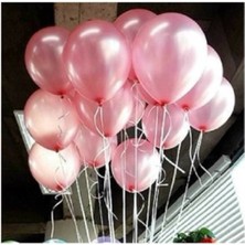 Rönesans Parti 12 Inç Metalik Pembe Balon 50'li