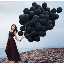 Rönesans Parti 12 Inc Siyah Balon 50’li