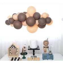 Rönesans Parti Çikolata Kahve-Ten Pastel Renk Balon Zinciri 20 Adet+5 mt Balon Zinciri