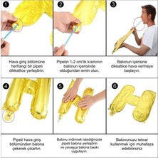Rönesans Parti Rafya Ipli 5 Yaş Gold Folyo Balon Set Doğum Günü