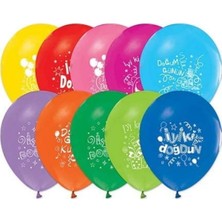 Rönesans Parti Happy Birthday Iyiki Doğdun Baskılı Karışık Renk Balon 20 Adet