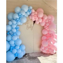 Rönesans Parti Makaron Mavi - Pembe Balon Zinciri Seti 50 Adet