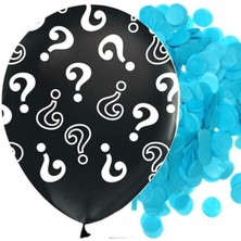 Rönesans Parti Erkek Bebek Mavi Konfetili Cinsiyet Belirleme Balonu 18 Inç 45 cm