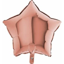 Rönesans Parti Rose Gold Yıldız Folyo Balon 45 cm - 1 Adet