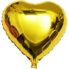 Rönesans Parti Altın Gold Kalp Folyo Balon 18 Inç 40 cm 3'lü