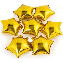 Rönesans Parti Gold Yıldız Folyo Balon Set 5 Adet 25 cm