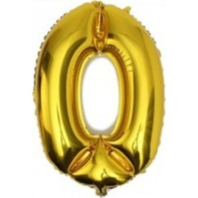 Rönesans Parti 0 Rakamı Gold Folyo Balon 40 Inç 100 cm