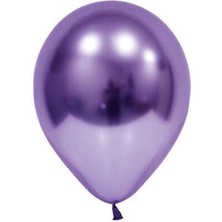 Rönesans Parti Mor Krom Balon 15 Adet