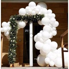 Rönesans Parti Pastel Beyaz Balon Seti 100 Adet